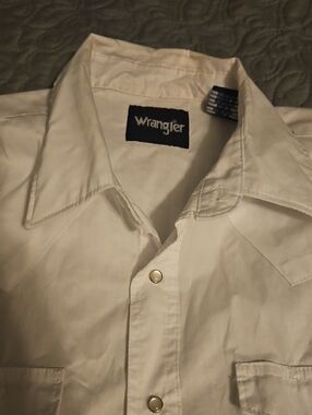 Wrangler White Snap Western Shirt